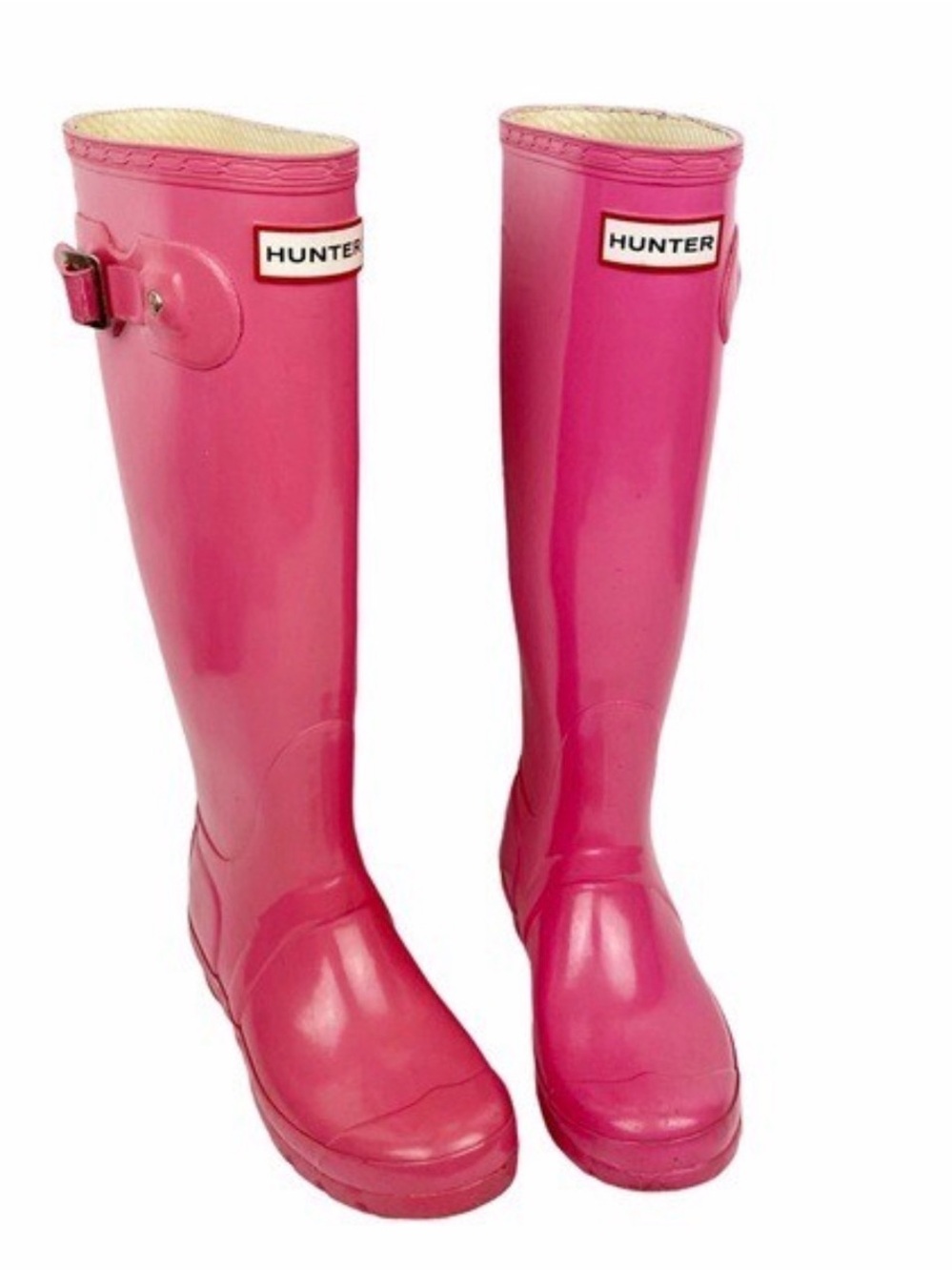 Hunter Pink Gloss Tall Rain Boots